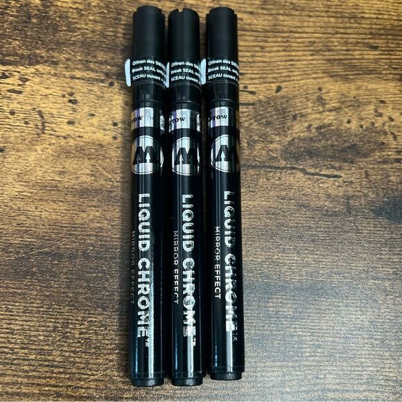 Molotow Liquid Chrome Marker, 2 mm, with Special Ink Mirror Effect. 3 pack. NIB! - Picture 16 of 16